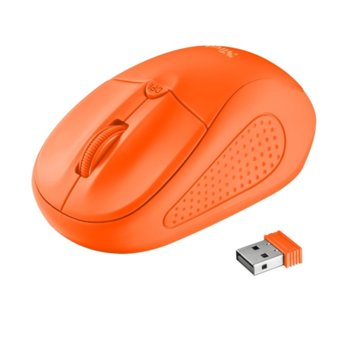 TRUST Primo Wireless Mouse 21925 Neon Orange