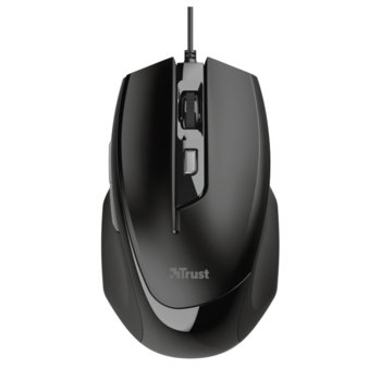Мишка TRUST Voca Comfort, оптична (2400dpi), 6 бутона, 160 cm кабел, USB, черна | JAR Computers TRUST Voca Comfort Mouse