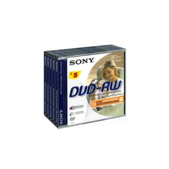 DVD-RW media 1.4GB, Sony, 5бр.