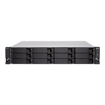 Мрежови диск (NAS) QNAP TS-h1283XU-RP-E2136-128G, шестядрен Coffee Lake Intel Xeon E E-2136 3.3/4.5 GHz, без твърд диск (16x SATA 6Gb/s), 32GB DDR4, 2x 10GbE SFP+, 2x 10GBase-T port | JAR Computers QNAP TS-h1283XU-RP-E2136-128G