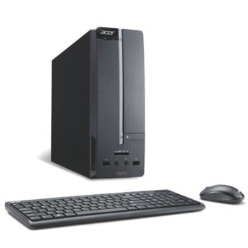 Настолен компютър Acer Aspire XC-605, двуядрен Intel Pentium G3240 3.10GHz, 6GB DDR3 1600MHz, 1TB HDD, DVD+/-RW, AMD Radeon R5-235 2GB, WiFi, Bluetooth 4.0, Internal HD 5.1 Audio, CardReader, Keyboard & Mouse, Linux | JAR Computers Acer Aspire XC-605