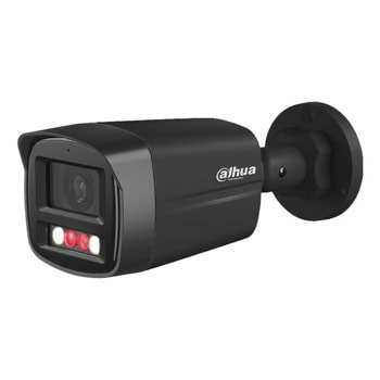 IP камера Dahua IPC-HFW1439TL1-A-IL-0280B Black, насочена "bullet" камера, 4Mpix(2560x1440@30fps), 2.8mm обектив, H.265/H.264/H.264H/H.264B/MJPEG, IR осветеност(до 30 метра), вграден микрофон, външна IP67, микрофон | JAR Computers Dahua IPC-HFW1439TL1-A-IL-0280B Black