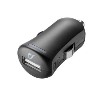 Зарядно устройство Cellular Line Unique Design, от автомобилна запалка към USB-A(ж), 2A, черно | JAR Computers Cellular Line Unique Design 12V Черно