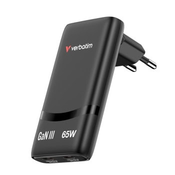 verbatim fold 'n' go gan charger black 32354