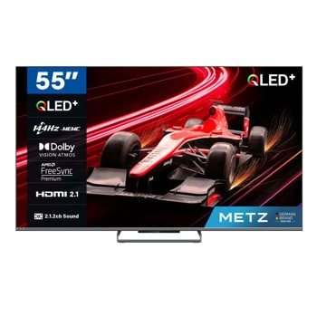 Телевизор Metz 55MQE8000Z, 55" (139.7cm) 4K/UHD QLED Smart TV, HDR10+, 144Hz, Dolby Vision, DVB-T2/C/S2, Wi-Fi, Bluetooth, LAN, 3x HDMI, 2x USB | JAR Computers Metz 55MQE8000Z