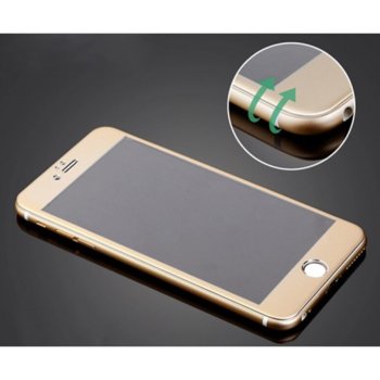 Удароустойчив протектор за дисплей DeTech за Iphone 6 /6s, силикон, златист. | JAR Computers Протектор дисплей DeTech за Iphone 6 / 6s