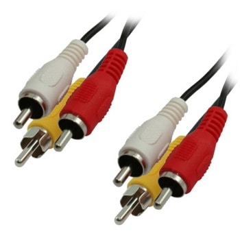 Кабел MediaRange MRCS123, от 3x RCA(м) към 3x RCA(м), 3m, черен | JAR Computers MediaRange MRCS123
