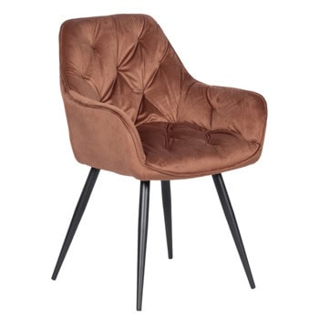 Трапезен стол Carmen LATINA, до 120kg., дамаска, прахово боядисана метална база, светлокафяв | JAR Computers Carmen LATINA - светлокафяв