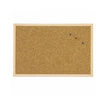 Коркова дъска, с дървена рамка, размер 900x1200 mm, кафява | JAR Computers Коркова дъска