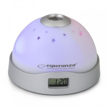 Часовник Esperanza Cassiopeia EHC001, аларма, LED светлини, 3хААА, бял/сребрист image