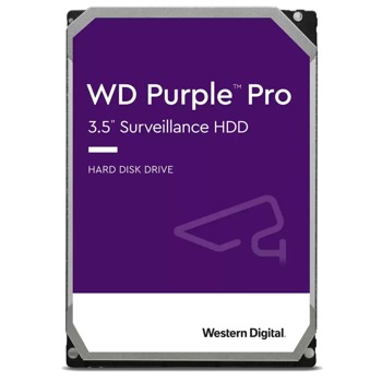 Твърд диск 12TB Western Digital Purple Pro Surveillance (WD121PURP), SATA 6Gb/s, 7200rpm, 256MB, 3.5" (8.89 cm) | JAR Computers WD Purple Pro Surveillance WD121PURP