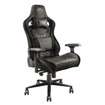 Геймърски стол Trust GXT 712 Resto Pro (23784), до 150кг, кожен, 5 колелца, черен image