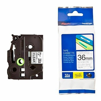 Лента за етикетен принтер Brother тип TZ, черен цвят на прозрачен фон, 38mm x 8m, PN: TZe-161 | JAR Computers Brother TZE161