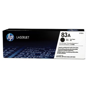 КАСЕТА ЗА HP LaserJet Pro MFP M125nw/M127fn/M127fw - Black /83A/ - P№ CF283A - Заб.: 1500 брой копия | JAR Computers HP 83A Black LaserJet Toner Cartridge (CF283A)