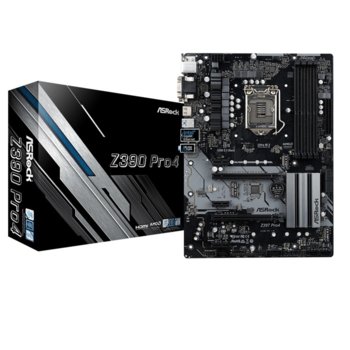Дънна платка ASRock Z390-PRO4, Z390, 1151, DDR4, PCI-E(HDMI,DVI-D,D-Sub), 6x SATA 6Gb/s, 2x Ultra M.2, 4x USB 3.1 Gen2 Type-C, ATX | JAR Computers Дънна платка ASRock Z390 PRO4 2 years