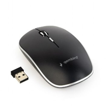 Мишка Gembird MUSW-4B-01, оптична, 800, 1200, 1600 DPI, безжична, USB, черен image