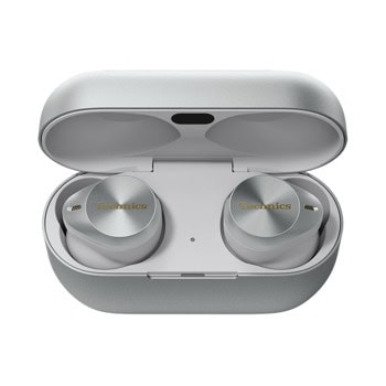 Слушалки Technics EAH-AZ80, безжични, микрофон, Bluetooth 5.3, 4.5 часа часа живот на батерията, сребристи | JAR Computers Слушалки Technics EAH-AZ80 сребристи