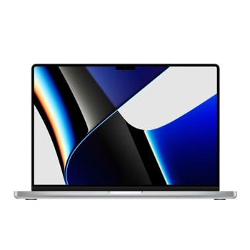 Лаптоп Apple MacBook Pro (MK1F3ZE/A)(сребрист), десетядрен Apple M1 Pro 3.20 GHz, 16.2" (41.15 cm) Liquid Retina XDR Display, (HDMI), 16GB DDR4, 1TB SSD, 3x Thunderbolt 4, macOS | JAR Computers Apple MacBook Pro 16.2 Silv/M1 Pro/16C GPU/16GB/1T