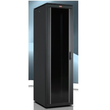 Комуникационен шкаф Lande LN-FS32U6080-CC-111, 19", 32U, 600 x 800 мм, стъклена врата, черен | JAR Computers Lande LN-FS32U6080-CC-111