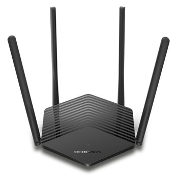 Рутер Mercusys MR1500X, 1500Mbps, 2.4GHz (300Mbps)/ 5GHz (1201Mbps), Wireless AX, 2x LAN 10/100/1000Mbps, 1x WAN 10/100/1000Mbps, 4x външни антени | JAR Computers Mercusys MR1500X