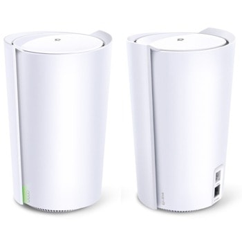 Безжична Wi-fi система TP-Link Deco X90 (2-pack), 6600Mbps, 2.4GHz (574 Mbps)/5GHz (1201 Mbps)/, 5GHz (4804 Mbps), Wireless AX, 1x Gigabit WAN/LAN, 1x 2.5 Gbps WAN/LAN, 8 вътрешни антени, 2бр | JAR Computers TP-Link Deco X90 (2-pack) AX6600