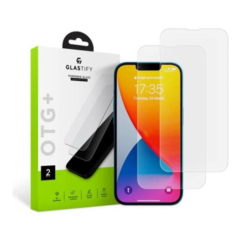 Протектор от закалено стъкло /Tempered Glass/ Glastify OTG Plus 2.5D Tempered Glass, 2 броя, за Apple iPhone 14 Plus, iPhone 13 Pro Max | JAR Computers Glastify OTG Plus 2.5D iPhone GST029