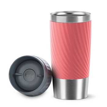 Термочаша Tefal N2011610, 0.36 л., двойна стена, неръждаема стомана, розова | JAR Computers Термочаша Tefal N2011610