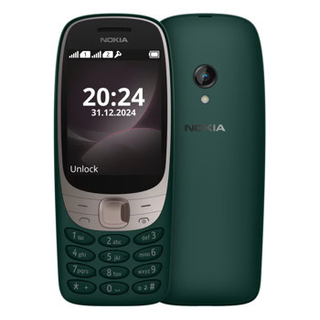 Мобилен телефон Nokia 6310 2024 (зелен), 2.8" (7.11 cm) QVGA TFT дисплей, Unisoc 6531F, 8MB RAM, 16MB Flash памет (+ microSD), 0.3 MPix камера, Bluetooth | JAR Computers Nokia 6310 2024 Dual Sim Green