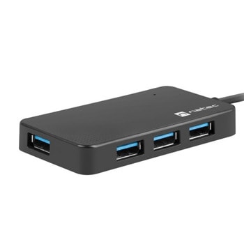 USB хъб Natec Silkworm, 4 порта, от USB Type-C към 4x USB 3.0 Type-A | JAR Computers Natec Silkworm NHU-1343