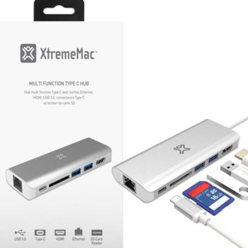 XtremeMac TYPEC HUBPLUS HDMI USBA SD CARD USBC