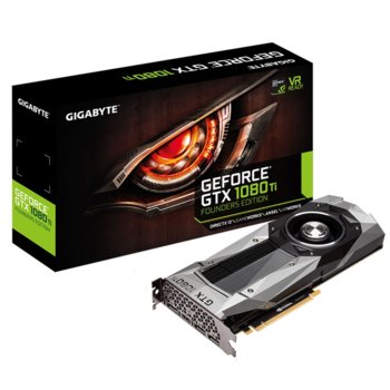 Видео карта GF GTX 1080 Ti Founders Edition, 11GB, Gigabyte GV-N108TD5X-B, PCI-E 3.0, GDDR5X, 352 bit, 3x Display Port, HDMI | JAR Computers Gigabyte GeForce GTX 1080 Ti Founders Edition 11G