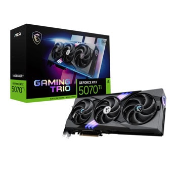 Видео карта Nvidia GF RTX 5070 Ti, 16GB, MSI Gaming Trio, OC, PCI-E 5.0, GDDR7, 256-bit, DisplayPort, HDMI | JAR Computers Видео карта GF RTX 5070 MSI Gaming Trio OC 16GB