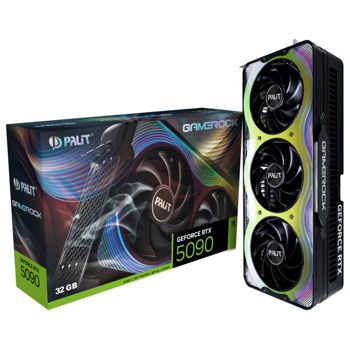 Видео карта Nvidia GF RTX 5090, 32GB, Palit GameRock, PCI-E 5.0, GDDR7, 512-bit, DisplayPort, HDMI | JAR Computers Palit GF RTX 5090 GameRock NE75090019R5-GB2020G