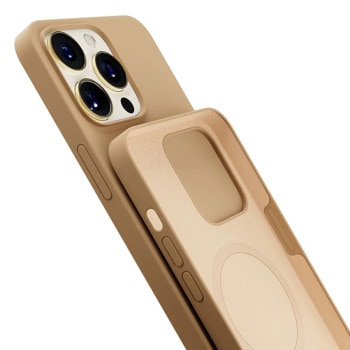 Калъф за Apple iPhone 15 Pro Max, силиконов, 3MK Hardy Case, златист | JAR Computers 3MK Hardy Case for iPhone 15 Pro Max Dark Gold