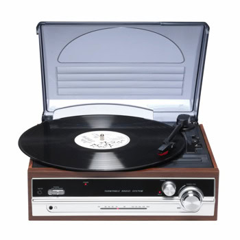 Грамофон Denver VPR-190MK2, 45/78rpm, RCA, Jack 3.5mm, кафяв | JAR Computers Denver VPR-190MK2