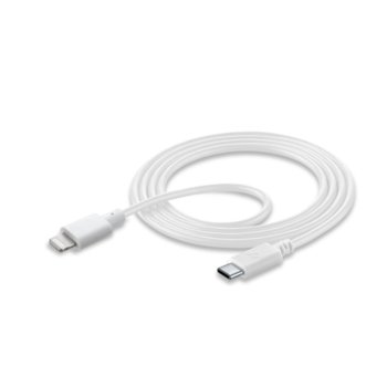 Кабел Cellular Line, от USB-C(м) към Lightning(м), 1.2m., бял | JAR Computers Cellular Line USC-C to Lightning 1.2m