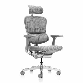 Работен стол Antares ERGOHUMAN ELITE 2, до 150кг, мрежа, алуминиева база, синхронен механизъм, коригиране на височината и дълбочината, заключване в позиция, ергономичен, сив | JAR Computers Antares ERGOHUMAN ELITE 2 grey