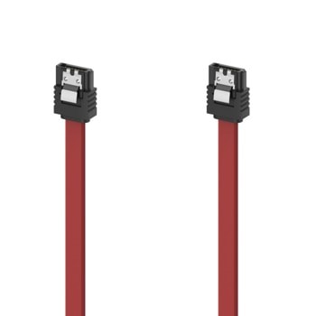 Кабел HAMA-200739, от SATA3 към SATA3, 0.45m, червен | JAR Computers HAMA 200739