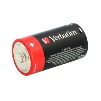 Батерия алкална Verbatim, C, LR14, 1.5V, 2 бр. | JAR Computers Verbatim C LR14 1.5V 2 pieces
