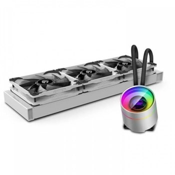 Водно охлаждане DeepCool Castle 360EX White, съвместимост със сокети Intel LGA 20XX/1200/1151/1150/1155/1366 & AMD TRX4/TR4/AM4/AM3+/AM3/AM2+/AM2/FM2+/FM2/FM1 | JAR Computers DeepCool DP-GS-H12W-CSL360EXWH