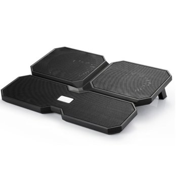 Охлаждаща поставка за лаптоп DeepCool Multi Core X6, за лаптопи до 15.6" (39.6 cm), 2xUSB, черна | JAR Computers DeepCool Multi Core X6