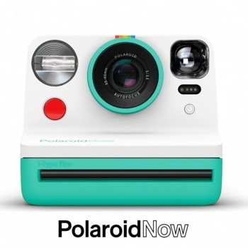 Фотоапарат Polaroid Now Mint (зелено-бял), моментални снимки, светкавица, с батерия, auto-focus, USB image