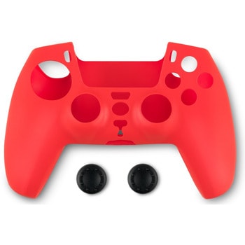 Протектор и тапи Spartan Gear DualSense Red, за Sony PlayStation 5 DualSense, червен | JAR Computers Spartan Gear DualSense Red