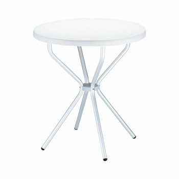 Градинска маса RFG Step, 700 x 700 x 720 mm, полипропилен, алуминиева база, бяла | JAR Computers Градинска маса RFG Step 710 ELFO/WHITE