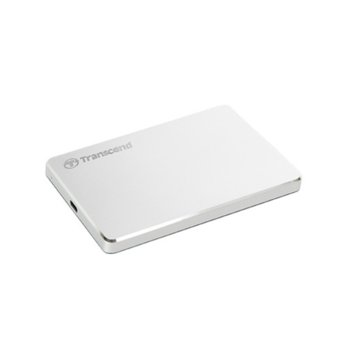 Твърд диск 2TB Transcend StoreJet C3S (сребрист), външен, 2.5" (6.35 cm), USB 3.1 Gen 1 | JAR Computers Transcend 2TB StoreJet C3S 2.5" Type C