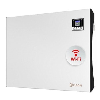 Конвектор Елдом RH01W15W-W(WI-FI), 1500W, двустепенна защита от прегряване, бяла | JAR Computers Елдом RH01W15W-W(WI-FI)