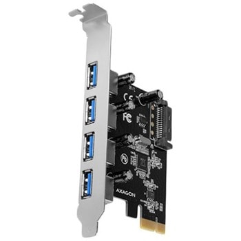 Контролер AXAGON PCEU-430VL, от PCIe x1 към 4x USB 3.2/UASP image
