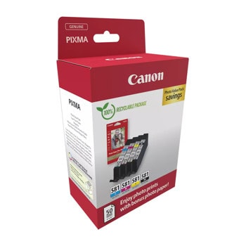 canon cli-581 c/m/y/bk photo value pack 2106c006