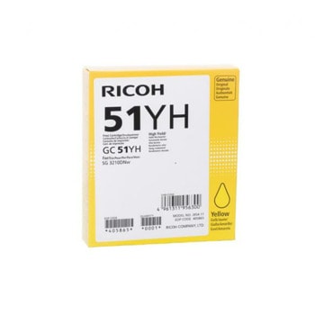 Тонер касета за Ricoh SG 3210 DNw - Yellow - 405865 - Ricoh GC51YH, Заб.: 2500к | JAR Computers Ricoh 405865