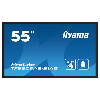Тъч дисплей IIYAMA TF5539AS-B1AG, 54.6" (138.6cm) 4K/UHD IPS панел, DisplayPort, HDMI, RS232, LAN | JAR Computers IIYAMA TF5539AS-B1AG